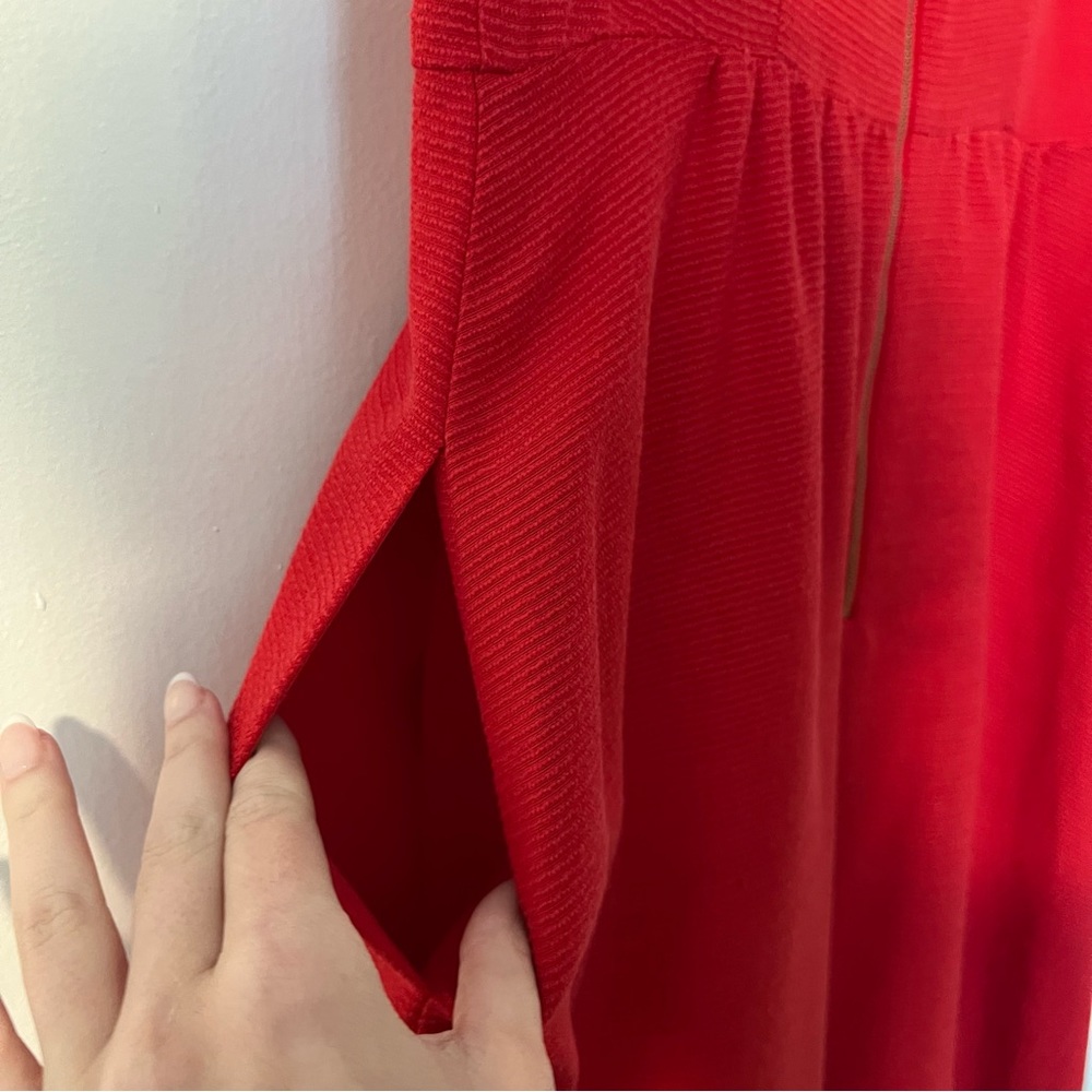Maeve Anthropologie Red Lattice Dress - Picture 8 of 8
